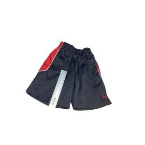 Boy's PUMA Dri-fit Polyester Basketball Shorts Black Red Size 4T